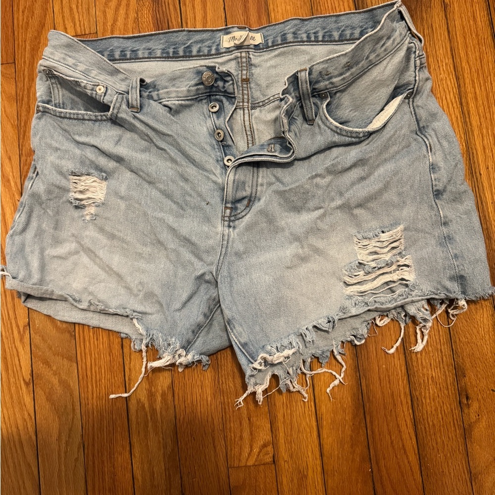 Distressed Denim Shorts